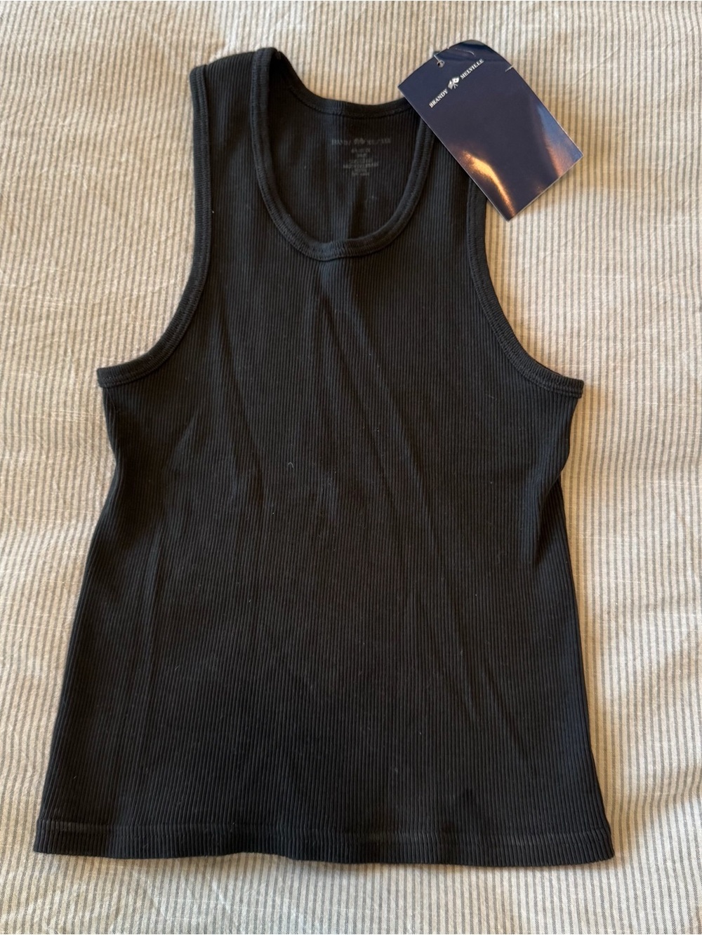 Brandy Melville Black Ribbed Tank Top